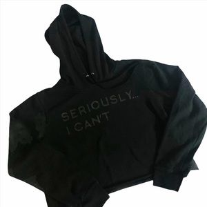 Material Girl “Seriously...” Hoodie, Size L (Jrs.)